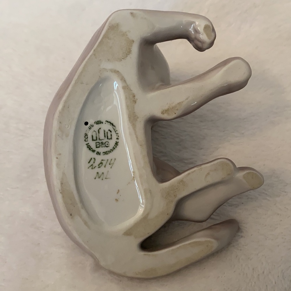 {VTG} Bing & Grondahl | Denmark Porcelain Cat Figurine 2514 ML Gray/White - Picture 8 of 12
